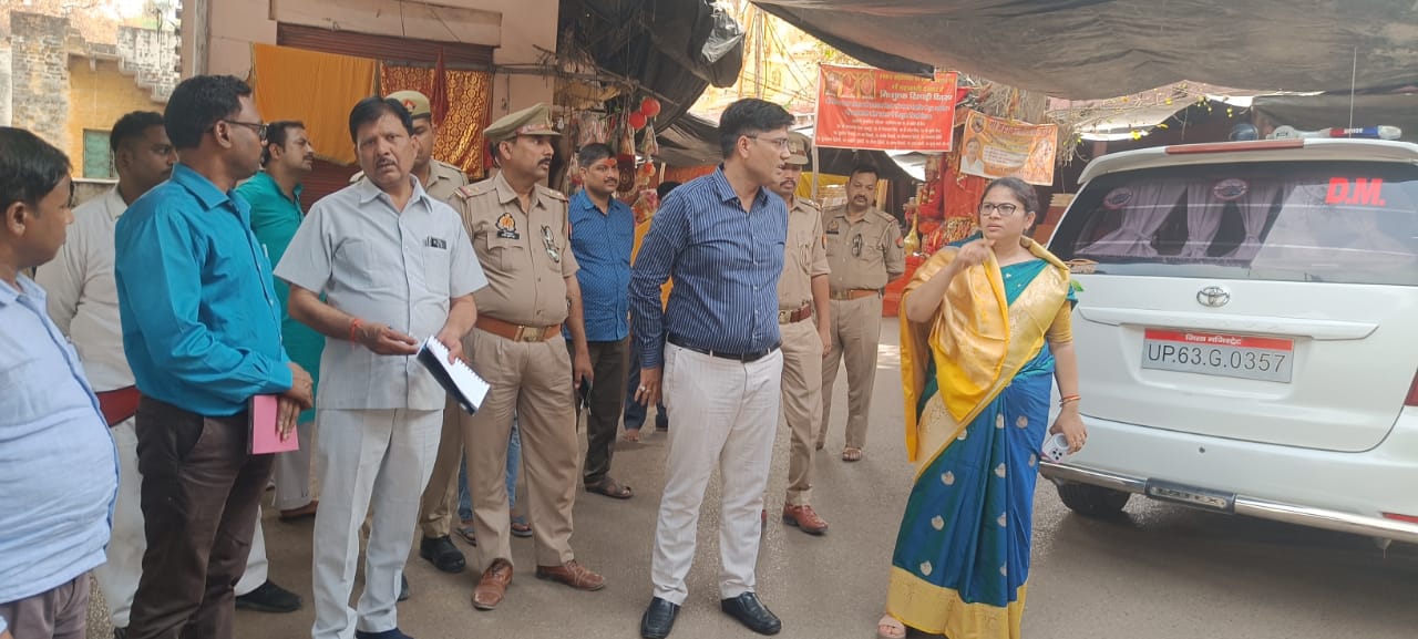 जिलाधिकारी ने नवरात्र मेला के दृष्टिगत कालीखोह व अष्टभुजा क्षेत्र का भ्रमण कर व्यवस्थाओं का किया निरीक्षण